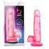 bjours Sweet N Hard 4 - Dildo z jądrami (różowe) 