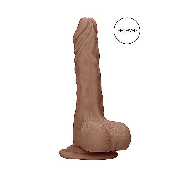 RealRock Dong 7 - realistyczne dildo z jądrami (17 cm) - ciemny naturalny 