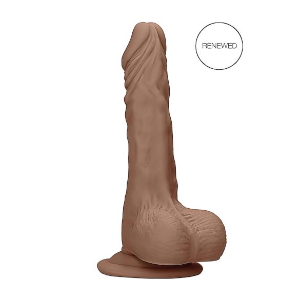 RealRock Dong 7 - realistyczny dildo z jądrami (17 cm) - ciemny naturalny