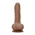 RealRock Dong 7 - realistyczne dildo z jądrami (17 cm) - ciemny naturalny 