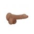 RealRock Dong 7 - realistyczne dildo z jądrami (17 cm) - ciemny naturalny 