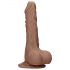 RealRock Dong 7 - realistyczny dildo z jądrami (17 cm) - ciemny naturalny