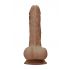 RealRock Dong 8 - realistyczne dildo z jądrami (20 cm) - ciemny naturalny 