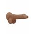 RealRock Dong 8 - realistyczny dildo z jądrami (20 cm) - ciemny naturalny