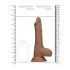 RealRock Dong 9 - realistyczne dildo z jądrami (23 cm) - ciemny naturalny 