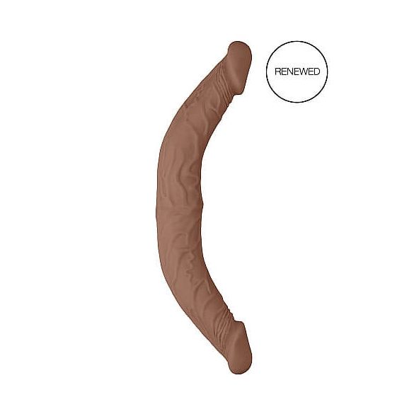 RealRock Double Dong 14 - podwójne dildo (36 cm) - ciemny naturalny 