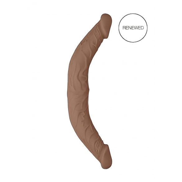 RealRock Double Dong 14 - podwójne dildo (36 cm) - ciemny naturalny 