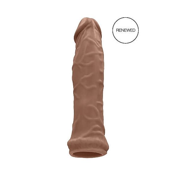 RealRock Penis Sleeve 6 - osłona na penisa (17 cm) - ciemny naturalny 