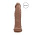 RealRock Penis Sleeve 6 - osłona na penisa (17 cm) - ciemny naturalny 