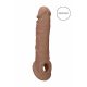 RealRock Penis Sleeve 8 - osłona na penisa (21 cm) - ciemny naturalny 