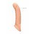 RealRock Penis Sleeve 9 - pochwa na penisa (21,5cm) - naturalna 