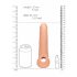 RealRock Penis Sleeve 9 - pochwa na penisa (21,5cm) - naturalna 