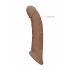 RealRock Penis Sleeve 9 - pochwa na penisa (21,5 cm) - ciemny naturalny 