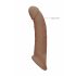 RealRock Penis Sleeve 9 - rękaw na penisa (21,5 cm) - ciemny naturalny