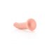 RealRock Slim - lepkie, realistyczne dildo - 15,5 cm (naturalne) 