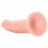 RealRock Slim - lepkie, realistyczne dildo - 15,5 cm (naturalne) 