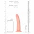 RealRock Slim - lepkie, realistyczne dildo - 15,5 cm (naturalne) 