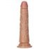 RealRock Slim - realistyczny dildo z przyssawką 15,5 cm (ciemny naturalny)