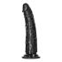 RealRock Slim - realistyczne dildo z lepkimi stopkami - 15,5 cm (czarny) 