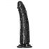 RealRock Slim - realistyczny dildo z przyssawką - 15,5 cm (czarny)