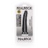 RealRock Slim - realistyczne dildo z lepkimi stopkami - 15,5 cm (czarny) 