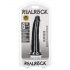 RealRock Slim - realistyczny dildo z przyssawką - 15,5 cm (czarny)