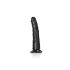 RealRock Slim - realistyczne dildo z lepkimi stopkami - 15,5 cm (czarny) 