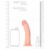 RealRock - realistyczne dildo z zaciskiem - 15,5 cm (naturalne) 