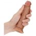 RealRock - realistyczny dildo z przyssawką - 15,5 cm (ciemny naturalny)