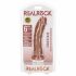 RealRock - realistyczne dildo z zaciskiem - 15,5 cm (ciemny naturalny) 