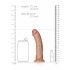 RealRock - realistyczne dildo z zaciskiem - 15,5 cm (ciemny naturalny) 