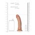 RealRock - realistyczny dildo z przyssawką - 15,5 cm (ciemny naturalny)