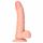 RealRock - zaciskane, realistyczne dildo z jądrami - 15,5 cm (naturalne) 