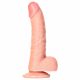 RealRock - zaciskane, realistyczne dildo z jądrami - 15,5 cm (naturalne) 