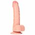 RealRock - zaciskane, realistyczne dildo z jądrami - 15,5 cm (naturalne) 