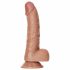 RealRock - realistyczne dildo z zaciskiem - 15,5 cm (ciemny naturalny) 