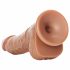 RealRock - realistyczne dildo z zaciskiem - 15,5 cm (ciemny naturalny) 