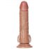 RealRock - przyssawkowy dildo z jądrami - 15,5cm (ciemny naturalny)