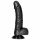 RealRock - zaciskane, realistyczne dildo z jądrami - 15,5 cm (czarne) 