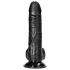 RealRock - zaciskane, realistyczne dildo z jądrami - 15,5 cm (czarne) 