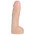 Doc Johnson Vac-U-Lock Hung 12 - realistyczny dildo z jądrami (naturalny)