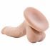 Dr. Skin 4 - dildo z zaciskiem na jądra - naturalne (12 cm) 