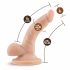 Dr. Skin 4 - dildo z zaciskiem na jądra - naturalne (12 cm) 