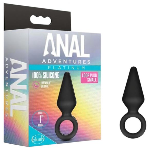 Analne Przygody Platinum S - mały analny dildo (czarne)