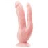 Dr. Skin 8 - dwustronne dildo z przyssawką (naturalne)