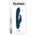 Playboy Rabbit - ładowalny, wodoodporny wibrator z tubą (turkusowy)