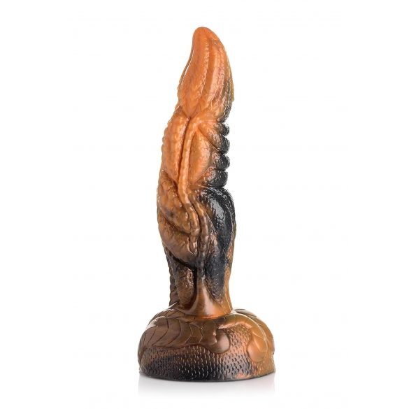 Creature Cocks Ravager - teksturowane silikonowe dildo - 20 cm (pomarańczowy) 