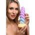 Creature Cocks Mystique - jednorożec dildo - 21 cm (fioletowo-żółty)