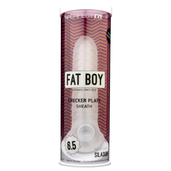 Fat Boy Checker Box - nakładka na penisa (17 cm) - mlecznobiała