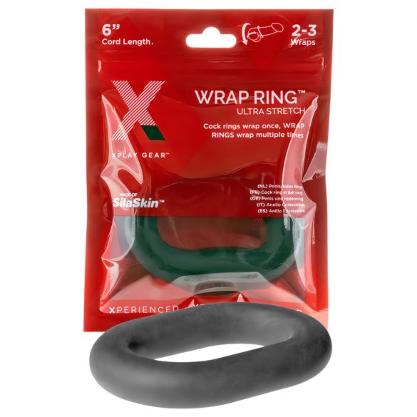 Perfect Fit Ultra Wrap 6 - gruba obrączka na penisa - czarna (15 cm)